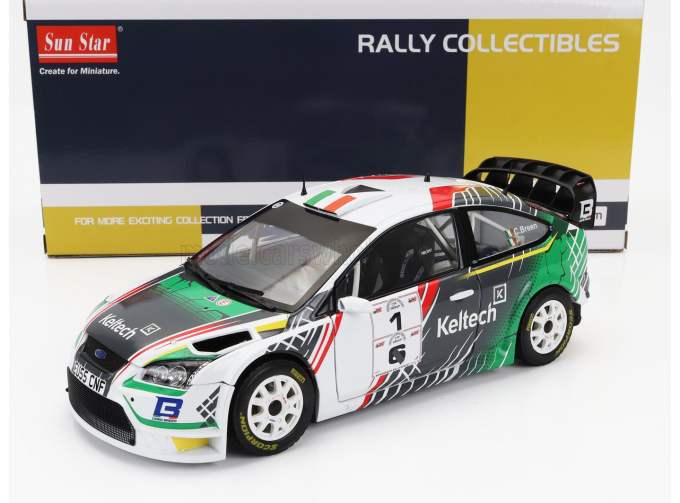 FORD Focus Rs Wrc Keltech №1 Winner Rally Sprint Cff Group Boggeragh (2022) Craig Breen - Peter Brennan, White Green Grey