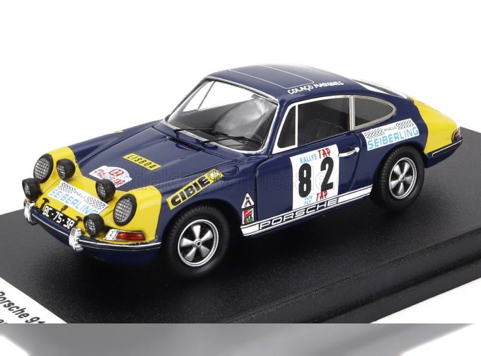 PORSCHE 911s Coupe N 82 Tap Rally (1970) Colaco Marques - Jorge Cirne, Blue Yellow