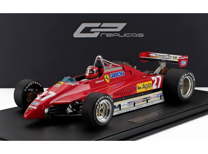 FERRARI F1 126c2 №27 2nd San Marino Gp (with Pilot Figure) (1982) Gilles Villeneuve, Red