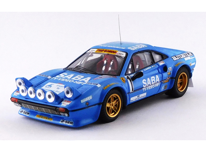 FERRARI 308 Gtb Team Saba (night Version) №1 Winner Rally Mille Miglia (1983) Nicola Busseni - Daniele Ciocca, Blue