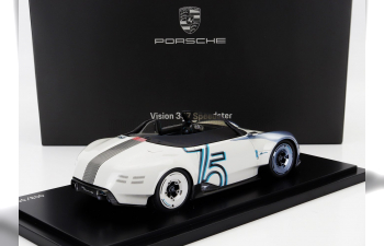 PORSCHE Vision 357 Speedster (2023) - 75th Anniversary Porsche Sports Car 1948-2023 - Con Vetrina - With Showcase, White Grey Met