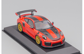 PORSCHE 911 GT2RS 991.2 (2018), red / gold wheels