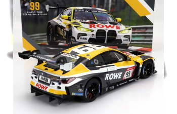 BMW 4-series M4 Gt3 Team Rowe Racing №99 24h Nurburgring (2023) Philipp Eng - Augusto Farfus - Connor De Philippi - Nickyelloy, White Grey Yellow