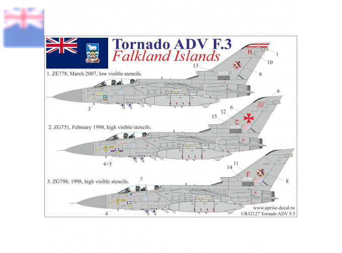 Декаль для Tornado ADV Falkland Islands