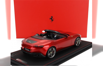 FERRARI Roma Spider Open (2020) - Con Vetrina - With Showcase, Rosso Magma - Red Met