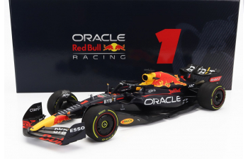 RED BULL F1 Rb18 Team Oracle Red Bull Racing N1 World Champion Winner Zandvoort Dutch Gp (2022) With Flag And Figure Max Verstappen, Matt Blue Yellow Red