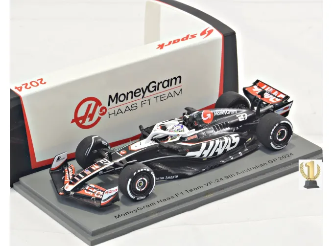 HAAS F1 Fw24 Team Moneygram Haas №27 Australian Gp (2024) Nico Hulkenberg, Black White