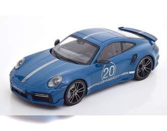 PORSCHE 911 (992) Turbo S with Sport Design Package (2021), blue