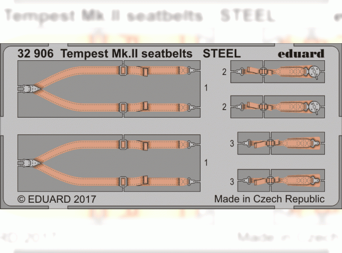 Фототравление Tempest Mk. II стальные ремни