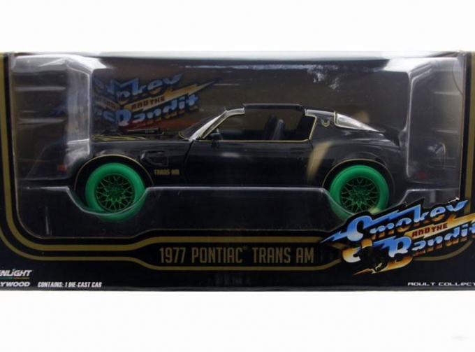 PONTIAC Firebird Trans Am из к/ф "Смоки и бандит" (1977), black / green (Greenlight!)