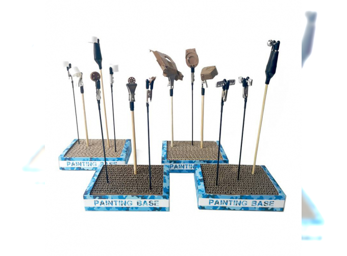 Четыре основы для раскрашивания модели (12,5*8,5*2,7 см), синий камуфляж