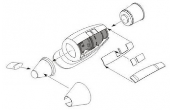 CH-47 Chinook engine set for Italeri