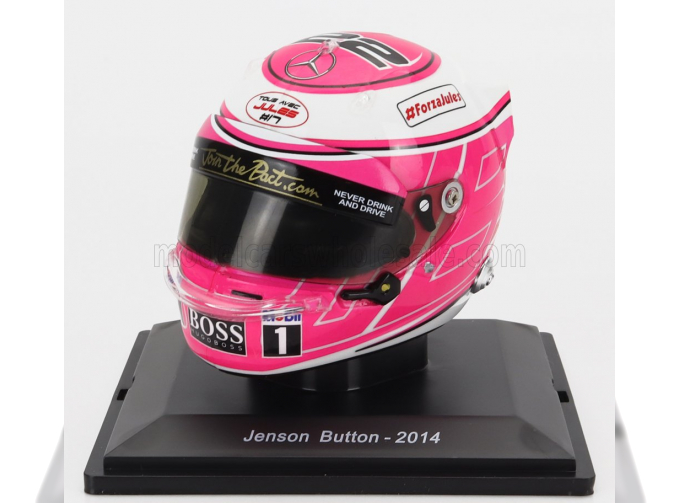 HELMET F1 Casco - Mclaren Mp4/29 Mercedes N22 Season (2014) Jenson Button, Pink White