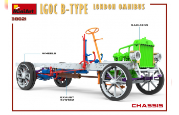 Сборная модель LGOC B-TYPE Лондонский Омнибус