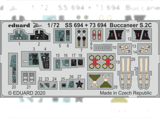 Euard Набор фототравления Buccaneer S.2C