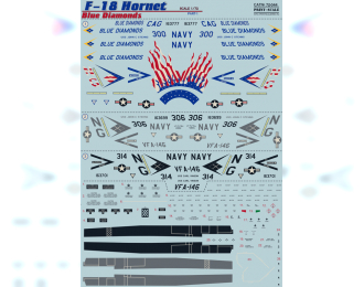 Декаль F-18 Hornet Part 1 Wet deacal