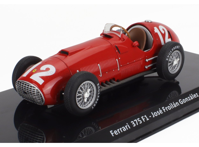 FERRARI F1 375 №12 Season 1951 Jose Froilan Gonzalez - Con Vetrina - With Showcase, Red
