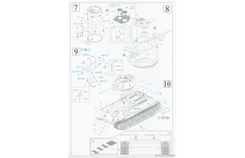 Сборная модель T-34/76 MOD.1943 w/COMMANDER CUPOLA NO.183 FACTORY