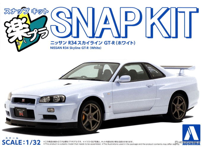 Сборная модель Nissan Skyline GT-R R34 (White)