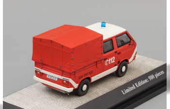 VOLKSWAGEN T3a Double Cabin "FUERWEHR" (1983), red