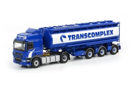 DAF CF 85 Sleeper Cab Tanker Powder Welgro (3 axle) Transcomplex, Premium Line 1:50, синий