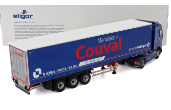 VOLVO Fh 500 Truck Telonato Couval Transports (2020), Blue Met