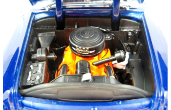 FORD Crestline Sunliner cabriolet soft-top closed (1953), blue