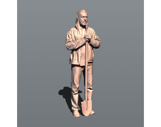 Фигура Паша с лопатой (масштаб 1:24, окрашенная)