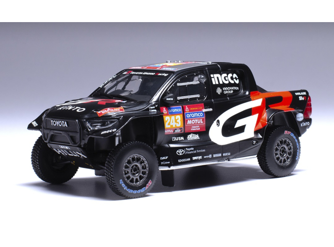 TOYOTA Hilux Gr Dkr Evo T1u Pick-up Team Gazoo Racing №243 Rally Dakar (2024) Guy Botterill - Brett Cummings, Black Red