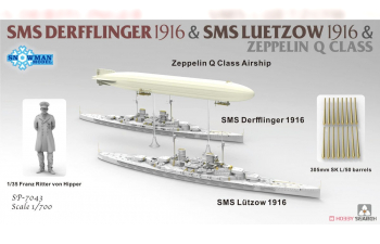 Сборная модель Sms Derfflinger 1916 & Sms Luetzow 1916 & Zeppelin Q Class (Limited Edition)