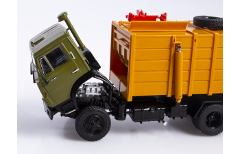 Мусоровоз КО-415А (53213), хаки / оранжевый