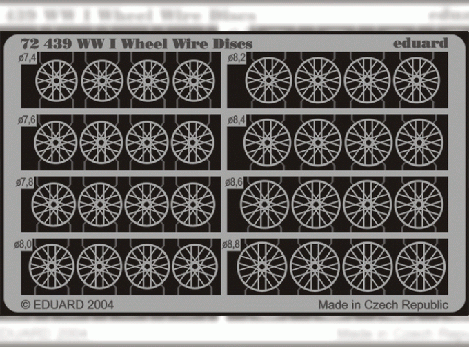 Фототравление для WWI Wheel Wire Discs