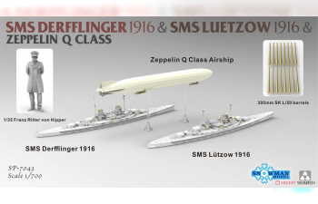 Сборная модель Sms Derfflinger 1916 & Sms Luetzow 1916 & Zeppelin Q Class (Limited Edition)