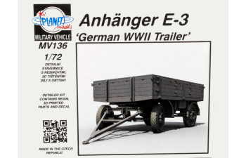 Сборная модель Anhanger E-3 'German WWII Trailer'