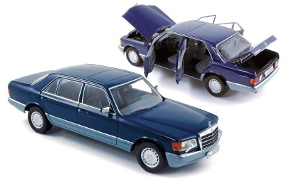 MERCEDES-BENZ 560 SEL 1985 (W126), 183545 1/18, Blue Metallic