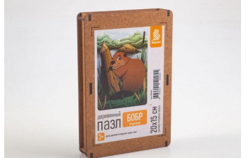 Пазл "Бобр" 20 х 15см