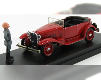 ALFA ROMEO 1750 Torpedo Cabriolet Open With Mussolini Figure And Letter (1926), red