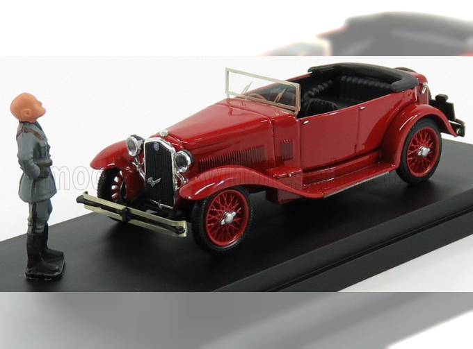 ALFA ROMEO 1750 Torpedo Cabriolet Open With Mussolini Figure And Letter (1926), red