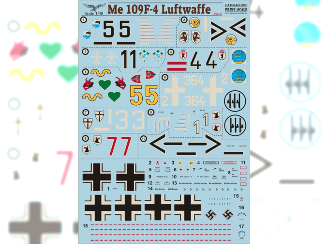 Me 109 F-4 Luftwaffe Part 2 Wet decal