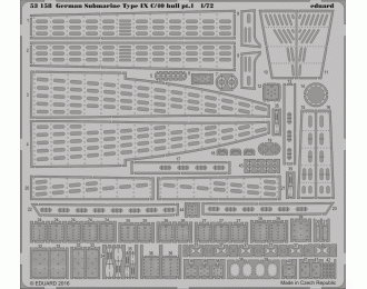 Фототравление для German Submarine Type IX C/40 hull pt. 1