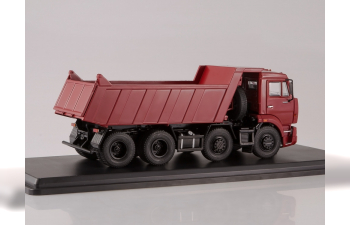 Камский грузовик 6540 8х4 самосвал ранний, темно-красный
