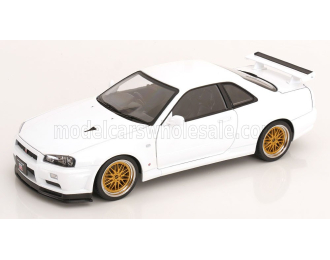 NISSAN Skyline GT-R R34 V-Spec II with BBS-rims (2001), white