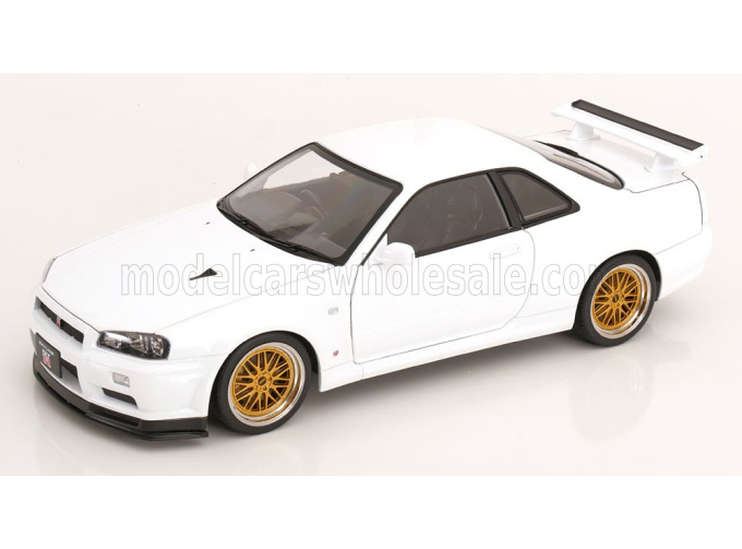 NISSAN Skyline GT-R R34 V-Spec II with BBS-rims (2001), white