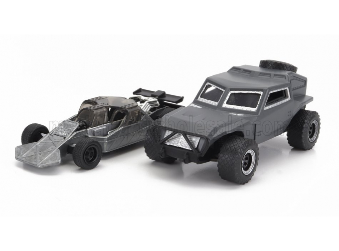 BUGGY Set 2x Deckard's Fast Attak Buggy (2014) + Flip Car - Fast & Furious 7, 2 Tone Grey