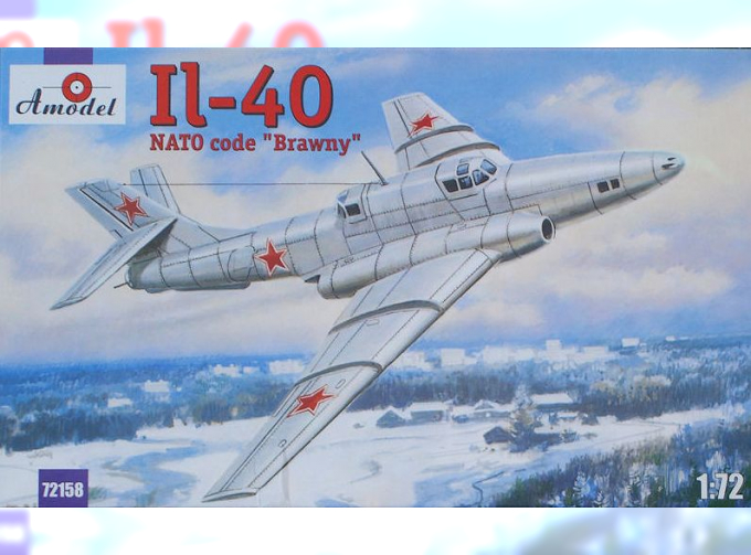 Сборная модель Советский опытный штурмовик Ил-40-1