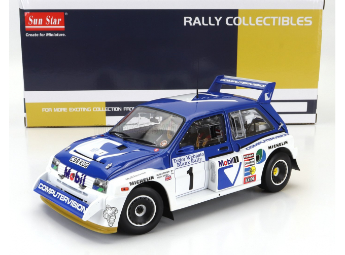 AUSTIN Mg Metro 6r4 №1 Winner Rally Manx International (1986) T.Pond - R.Arthur, Blue White