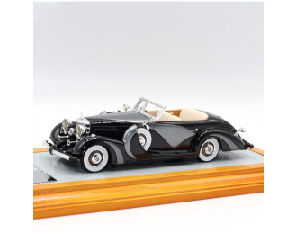 Mercedes-Benz 500K 1935 Cabriolet Saoutchik sn123696 open top, Black/Grey