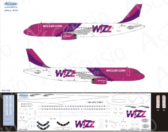 Декаль на самолёт A320 (Wizz Air (OLD livery))