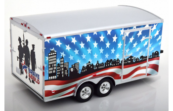 SONSTIGES Car Trailer Stars and Stripes, white red blue