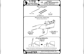 Набор вооружения, ПВД и датчик носовой стойки для самолета He-162